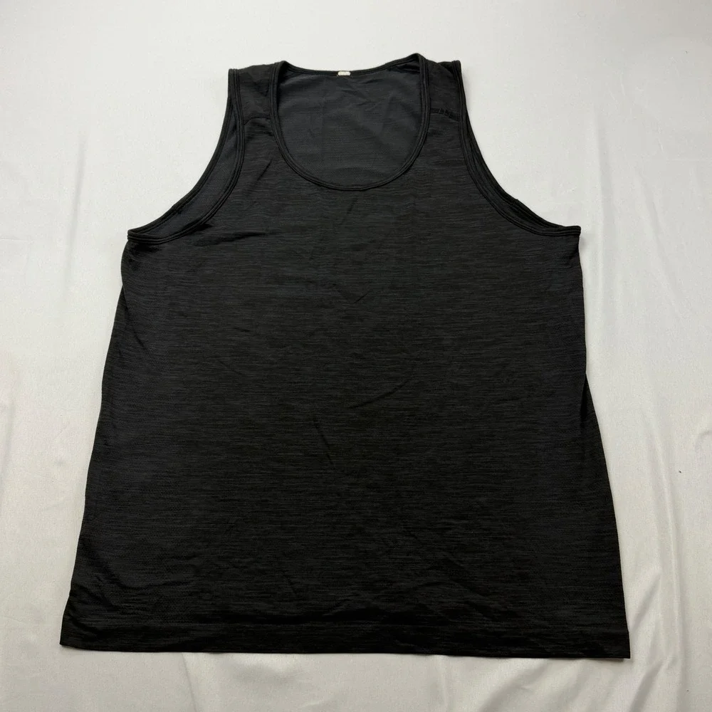 Lululemon Metal Vent Tech Tank Mens M Black Heathered Sleeveless Athletic Top